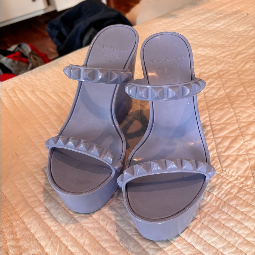 Carmen Sol Women's Lavender Platform Sandals